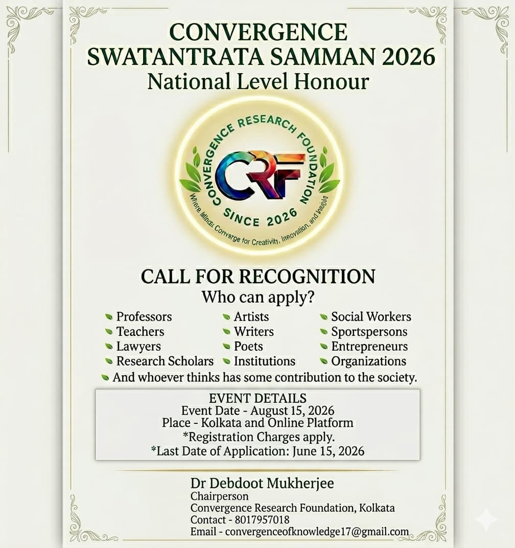 Convergence Swatantrata Samman 2026 — National Level Honour